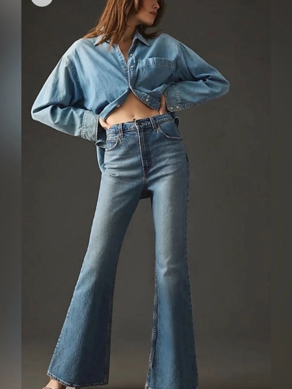 Levi's s Premium 70's High Flare Light Wash Retro Boho Jeans